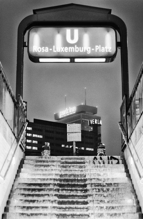 U Rosa-Luxemburg-Platz with Alexanderplatz